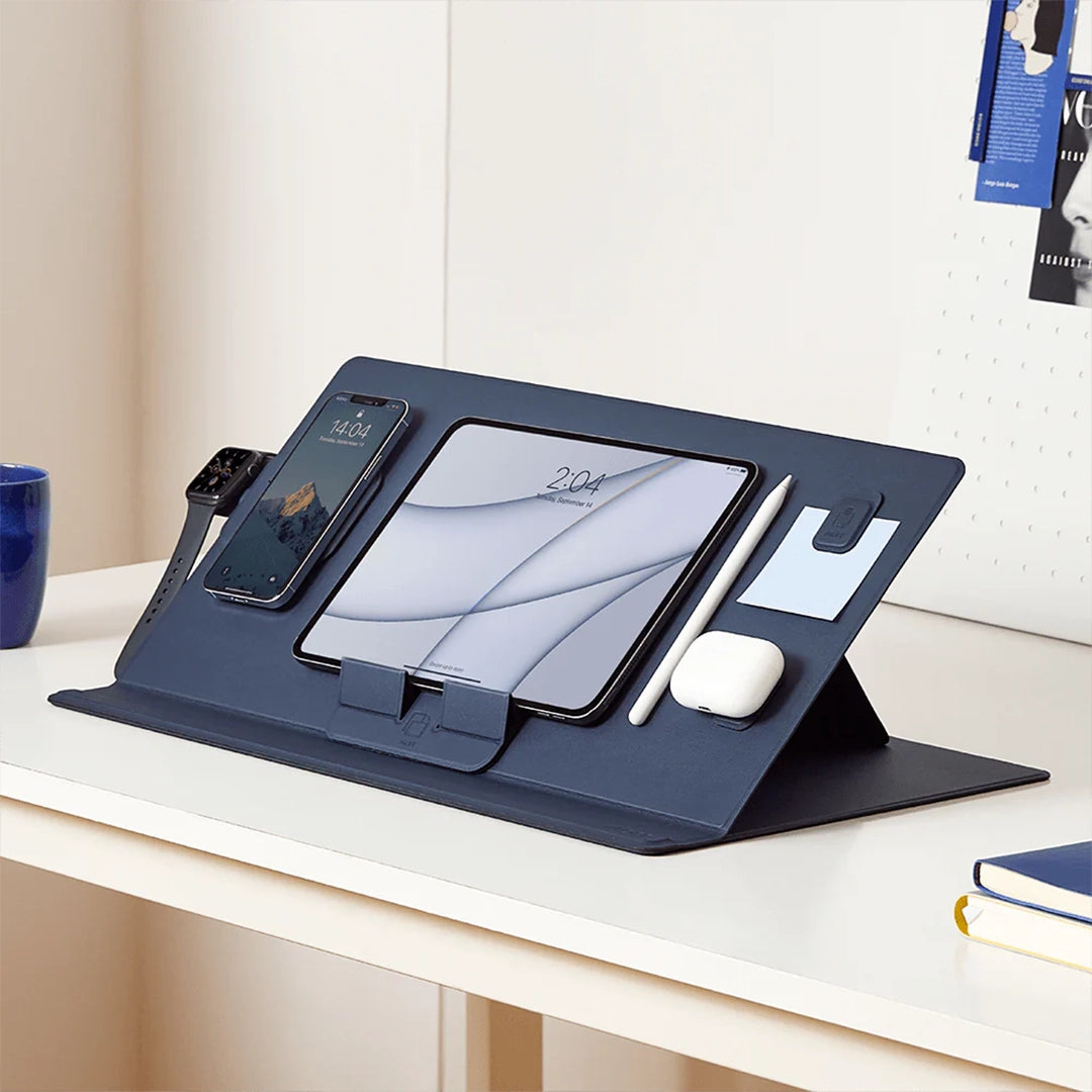 Yntra MOFT Multi Functional desk mat - Mulitple features blue
