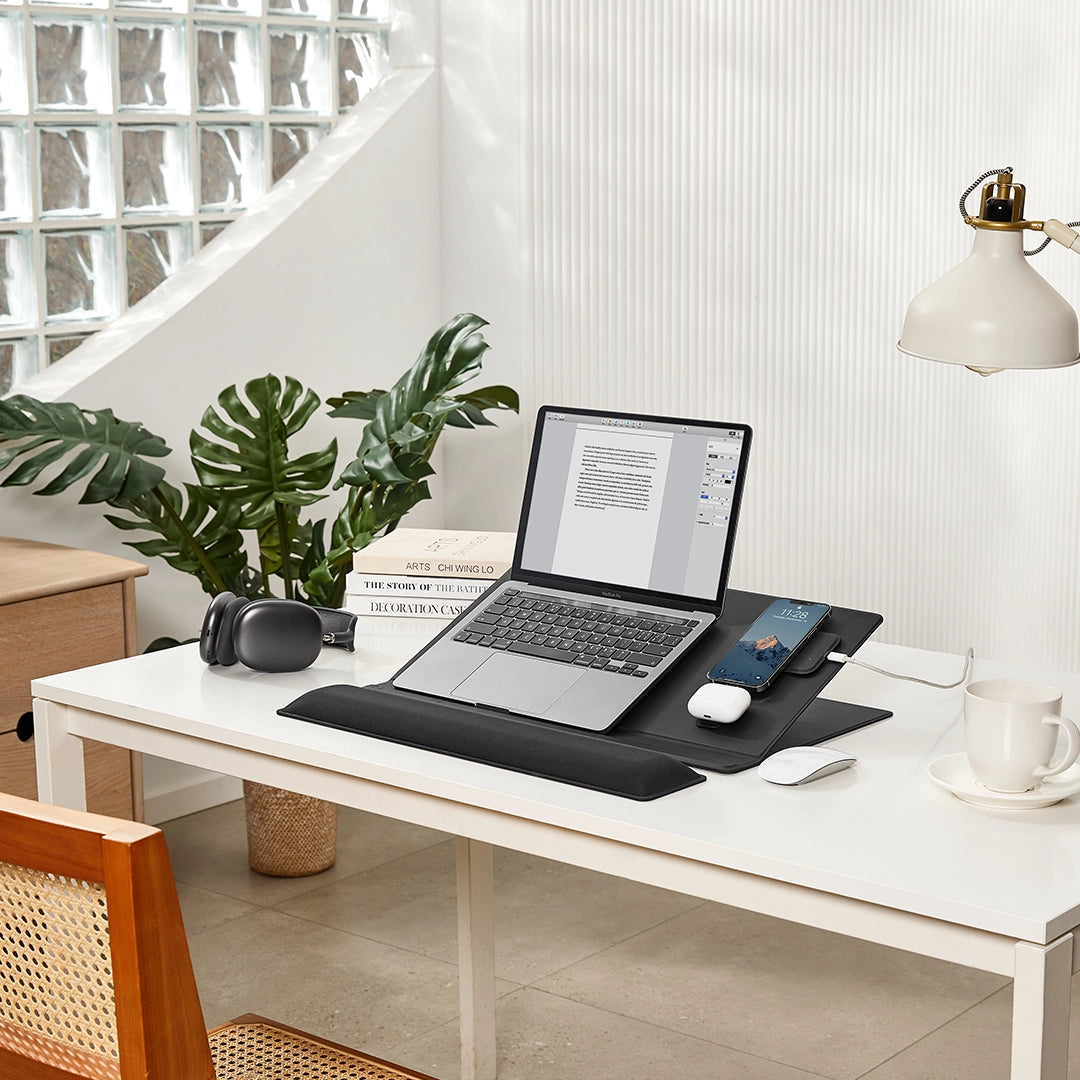 Yntra MOFT Multi Functional desk mat - being used in a work set up