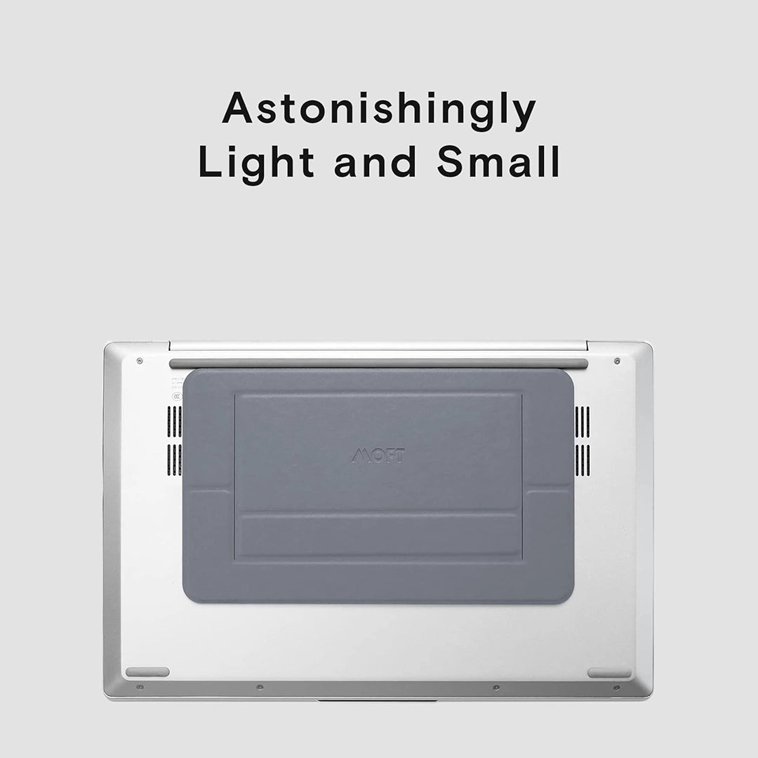 Yntra Moft Airflow laptop stand -installed in a laptop -rear view